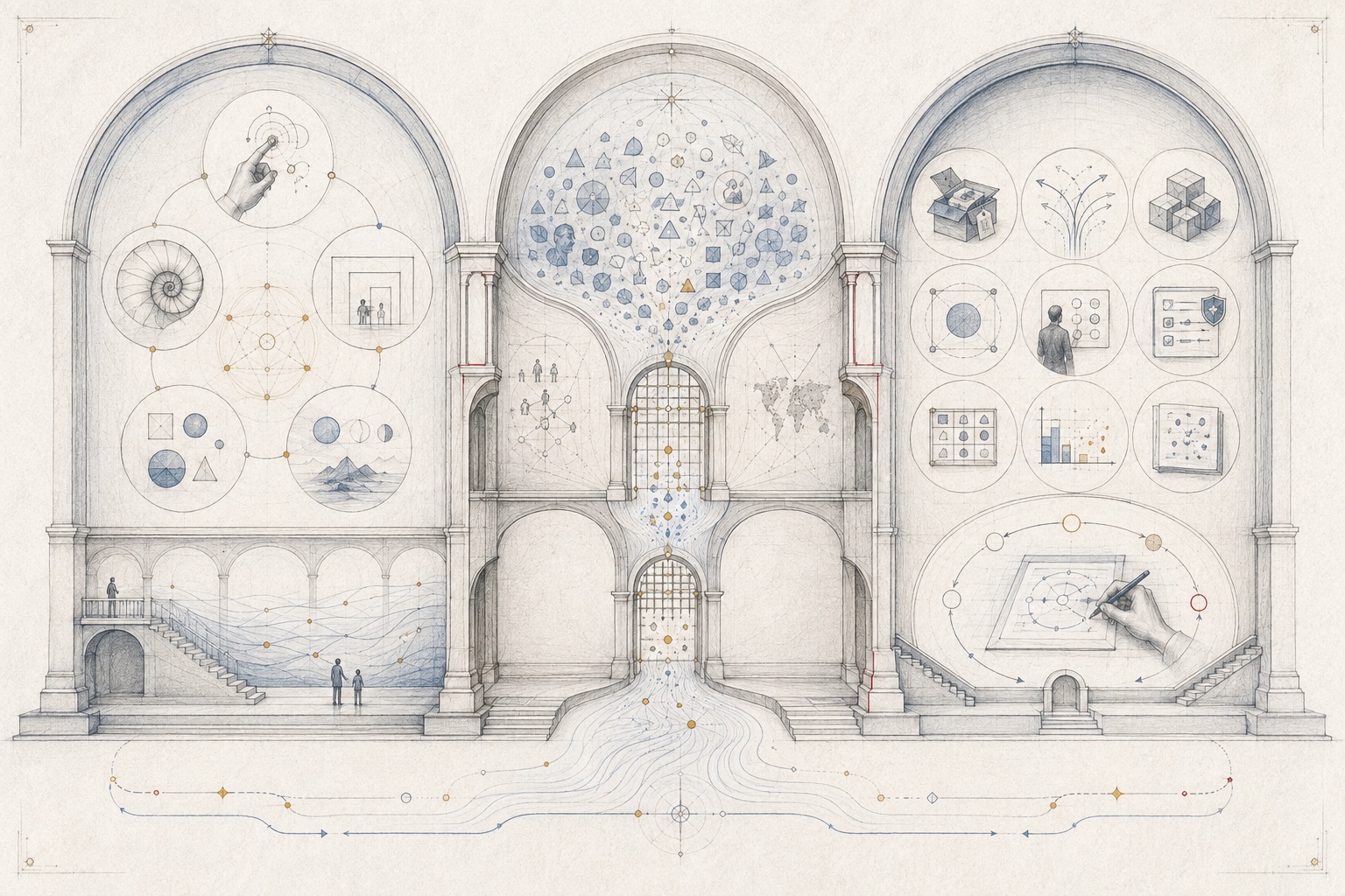 An original comparative plate showing retained concepts, transformed symbolism and newly added provenance, testing, human authority and revision disciplines.